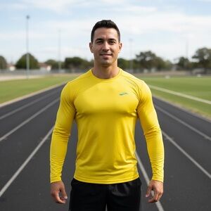Brooks Men's Long Sleeve Athletic Tee - Yellow